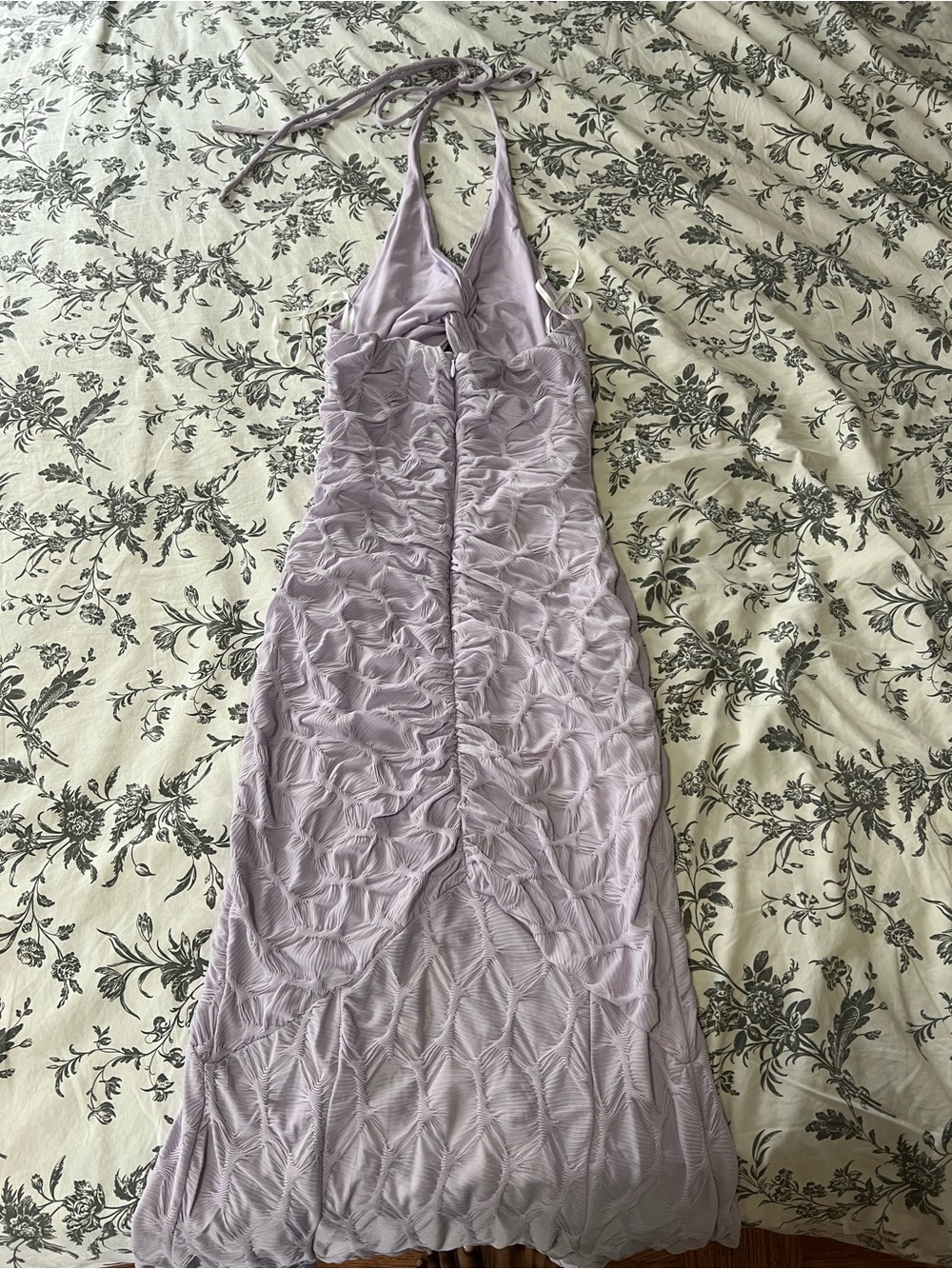 Hello Molly Lavender Textured Halter Midi Dress - Picture 3 of 3